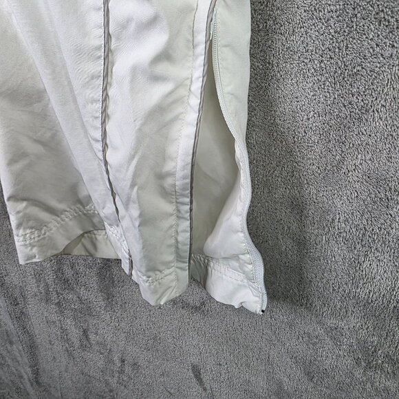 Mens Nike White Track Pants Side Zippers & Elastic Waistband Polyester Size XXL - Picture 5 of 12
